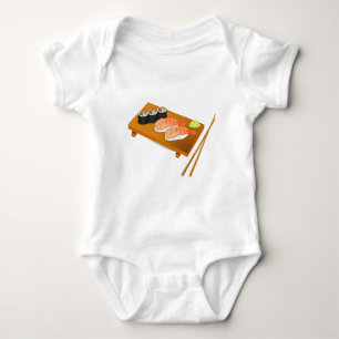 Sushi cute Japanese food Baby Bodysuit