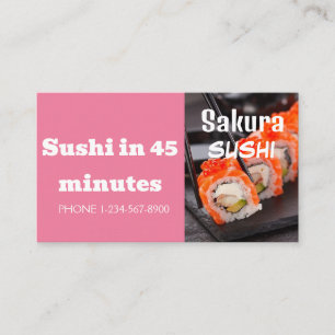 Sushi Delivery Discount Sale Offer Business Card
