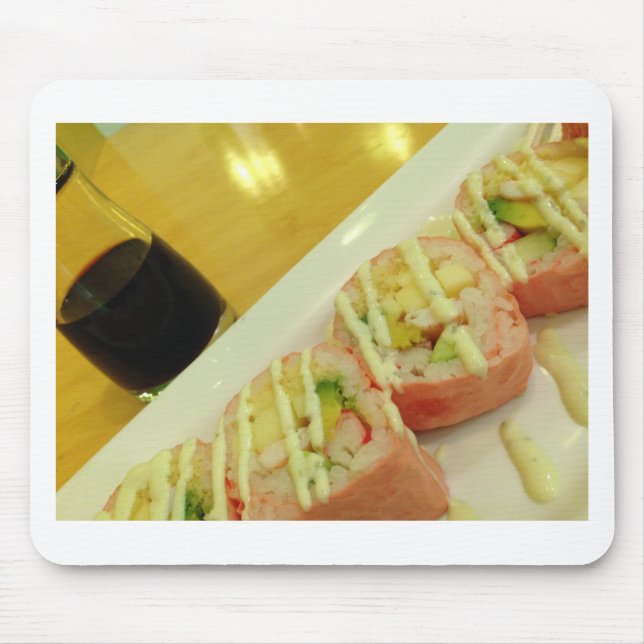Sushi Dinner Fish Rice Healthy Diet Mouse Mat (Front)