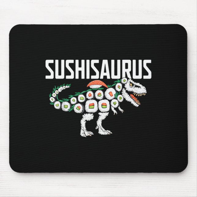 Sushi Dinosaur T-rex Japanese Food Funny Sushi Rol Mouse Mat (Front)