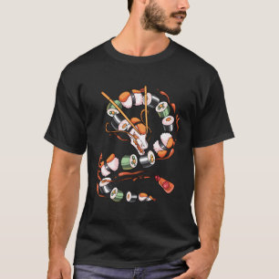 Sushi Dragon Roll Japanese Food Kawaii Dragon Anim T-Shirt