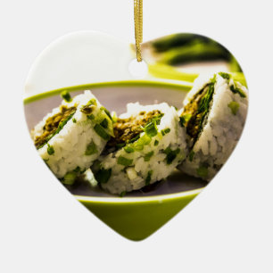 Sushi Eat Japanese Asia Food Rice Tasty Lunch Ceramic Tree Decoration