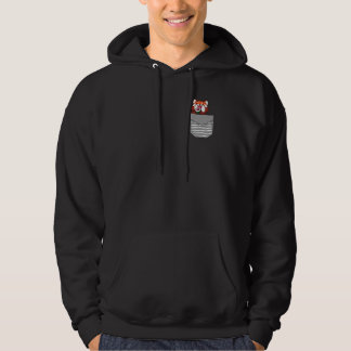 Sushi Eating Red Panda In Pocket Premium Hoodie