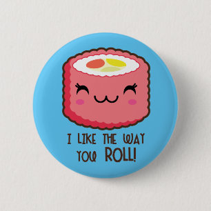 Sushi Emoji Roll 6 Cm Round Badge