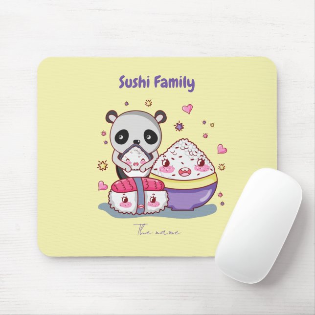 Sushi Family Mouse Mat (With Mouse)