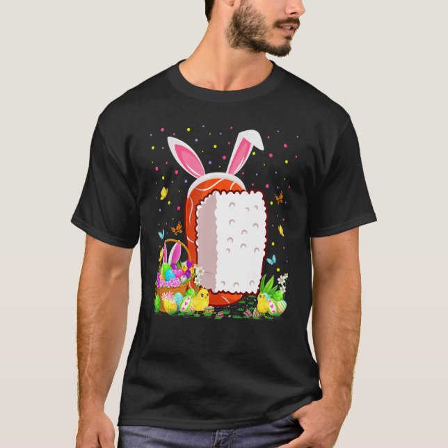 Sushi Fast Food Easter Egg Hunt Bunny Sushi Easter T-Shirt (Front)