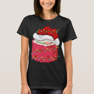 Sushi Fast Food Lover Xmas Santa Hat Sushi Christm T-Shirt