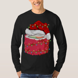 Sushi Fast Food Lover Xmas Santa Hat Sushi Christm T-Shirt