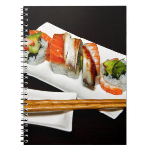 Sushi Food Restaurant Eat Exotic Meals Fast Food Notebook