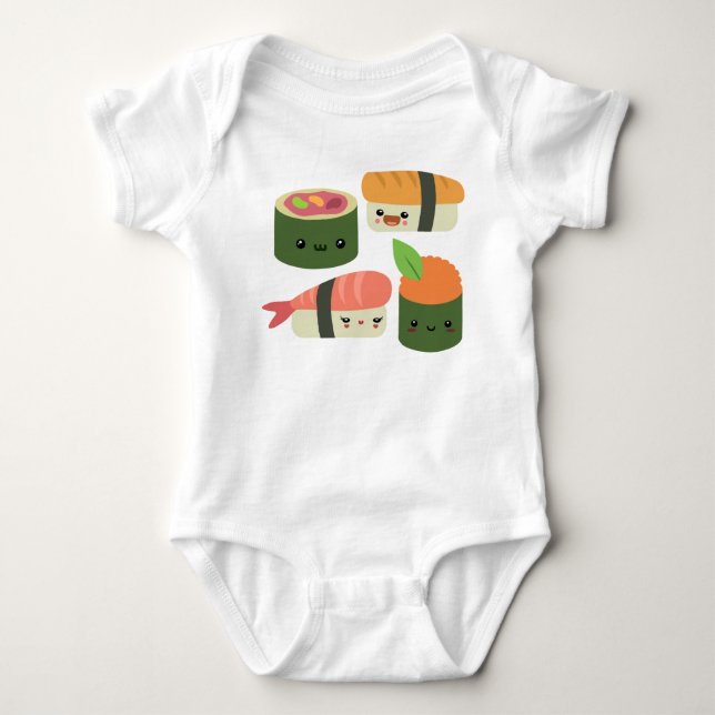 Sushi Friends Baby Bodysuit (Front)