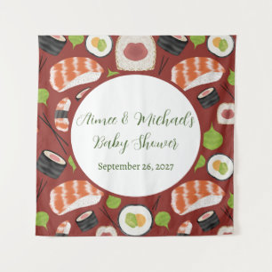Sushi Gender Neutral Baby Shower Tapestry