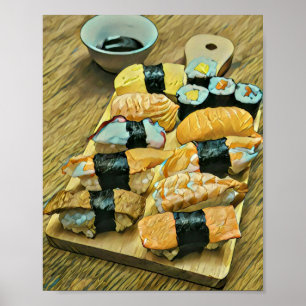Sushi gift for food lovers poster