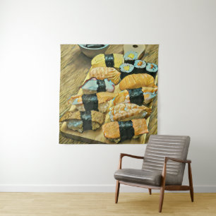 Sushi gift for food lovers tapestry
