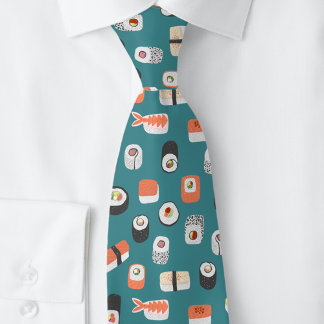Sushi Green Neck Tie