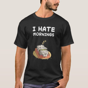 Sushi Hate Mornings Nap Sleep Nap Pajama Pyjama Ni T-Shirt