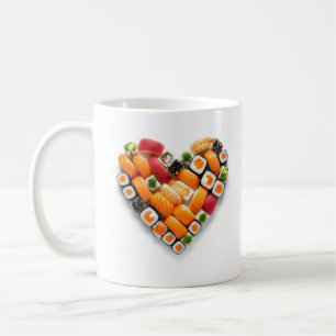 Sushi heart coffee mug