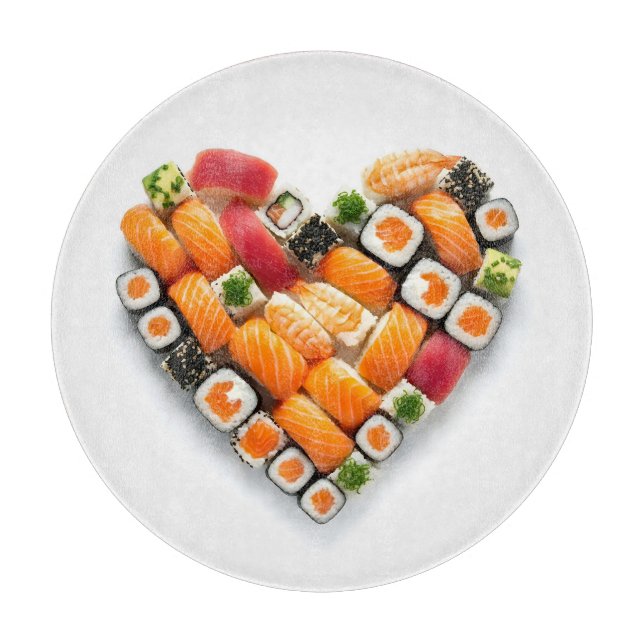 Sushi heart cutting board (Front)
