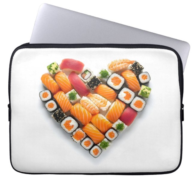 Sushi heart laptop sleeve (Front)