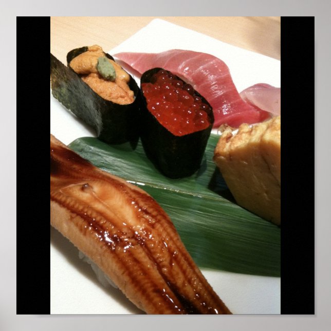 Sushi in Japan, Japanese Cuisine Poster (Front)