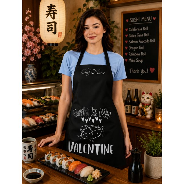 Sushi Is My Valentine Apron (Creator Uploaded)
