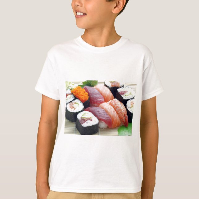 Sushi Japanese Asian Food Raw Sashimi Fresh Roll T-Shirt (Front)