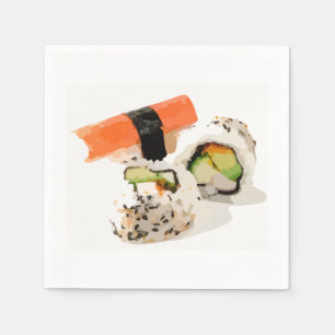 Sushi Japanese dinner party Napkin