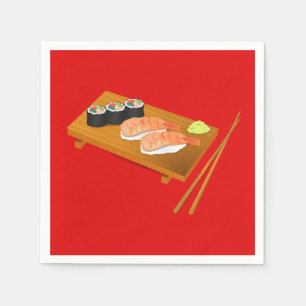 Sushi Japanese dinner party Napkin