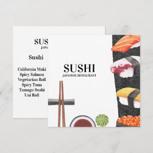 Sushi Japanese Food Menu