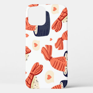 Sushi Japanese Food Seamless Pattern iPhone 12 Case