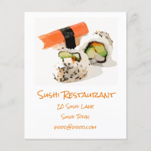 Sushi Japanese modern food restaurant Flyer