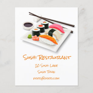 Sushi Japanese modern food restaurant Flyer
