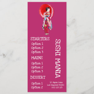 Sushi Japanese restaurant sushi dinner menu