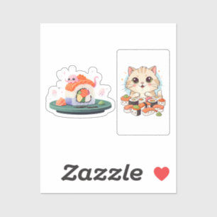sushi kawai stickers