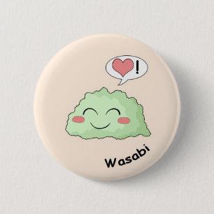 Sushi kawaii 6 cm round badge