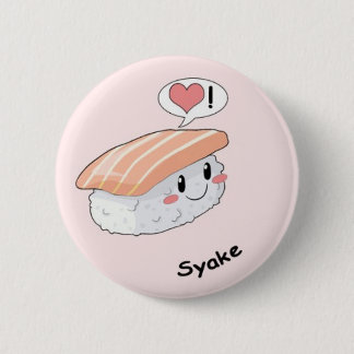 Sushi kawaii 6 cm round badge