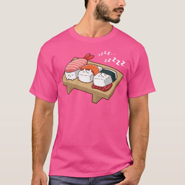 Sushi Kawaii Sleeping T-Shirt (Front)