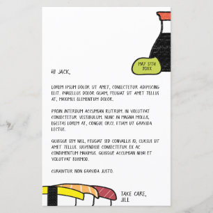 Sushi Letter   Cute & Fun Wasabi w/ Date Template