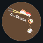 Sushi Lover Japan Lover Japanese Cuisine Chef Classic Round Sticker<br><div class="desc">Sushi Lover Japan Lover Japanese Cuisine Chef Foodie Gift. Perfect gift for your dad,  mom,  papa,  men,  women,  friend and family members on Thanksgiving Day,  Christmas Day,  Mothers Day,  Fathers Day,  4th of July,  1776 Independent day,  Veterans Day,  Halloween Day,  Patrick's Day</div>