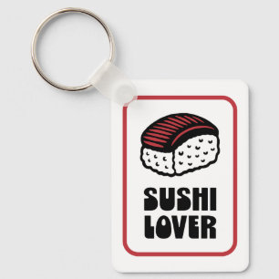 Sushi lover nigiri retro aesthetic  key ring
