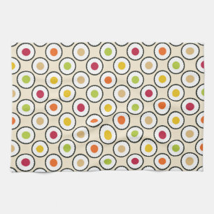 Sushi Maki Polka Dots Tea Towel