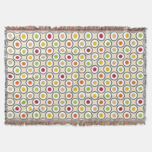 Sushi Maki Polka Dots Throw Blanket
