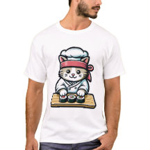 Sushi-Making Cat: Humorous Chef Art