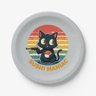 Sushi maniac paper plate