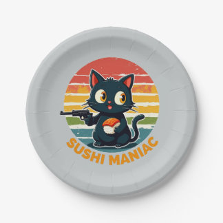 Sushi maniac paper plate