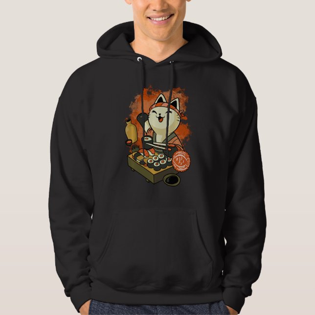Sushi Master Cat Sweatshirt (Front)