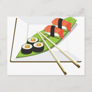 Sushi Meal Postcard