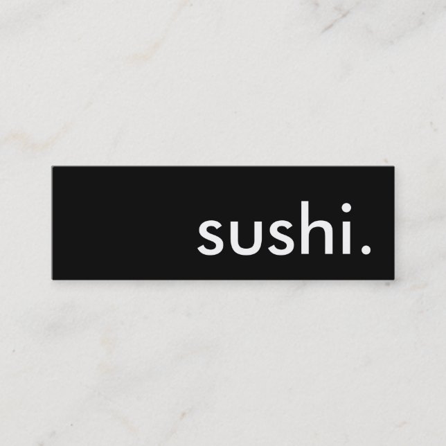 sushi. mini business card (Front)