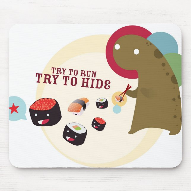 Sushi Monster Mousepad (Front)