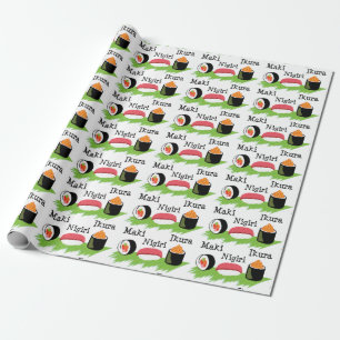 Sushi Names Wrapping Paper