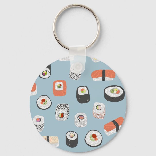 Sushi Nigiri Maki Roll Key Ring (Front)